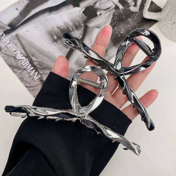 Alloy Fashion Geometric Handmade Metal Hair Grab Clip For Women