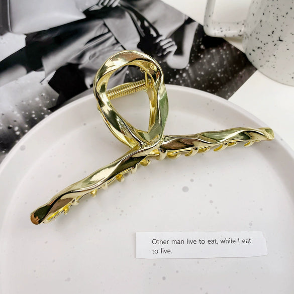 Alloy Fashion Geometric Handmade Metal Hair Grab Clip For Women