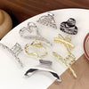 Alloy Fashion Geometric Handmade Metal Hair Grab Clip For Women