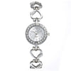 Alloy Fashion Heart String Bracelet Women's Quartz Watch With Round Dial