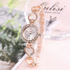 Alloy Fashion Heart String Bracelet Women's Quartz Watch With Round Dial