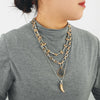 Alloy Fashion Retro Exaggerated Women's Earrings Necklace Set With Small Animal Patterns And Electroplating