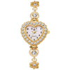 Alloy Fashionable Heart Shape Dial Bracelet Watch With Lobster Clasp