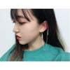 Alloy Feather And Leaf Cross Chain Drop Earrings With Electroplated Tassel Ear Clip Design For Men And Women