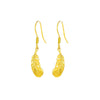 Alloy Feather Fashion Tassel Ear Hook Earrings With Electroplating For Women