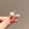 Alloy Fishtail Flower Pearl Brooch Electroplated Women's Decorative Jewelry