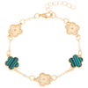 Alloy Fiveleaf Flower Electroplated Women's Bracelet