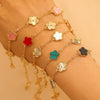 Alloy Fiveleaf Flower Electroplated Women's Bracelet