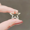 Alloy Fivepointed Star Cut Out Brooch Electroplated Simple Style Ladies Accessories