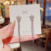 Alloy Fivepointed Star Diamond Earrings Light Luxury Highend Temperament Style For Women