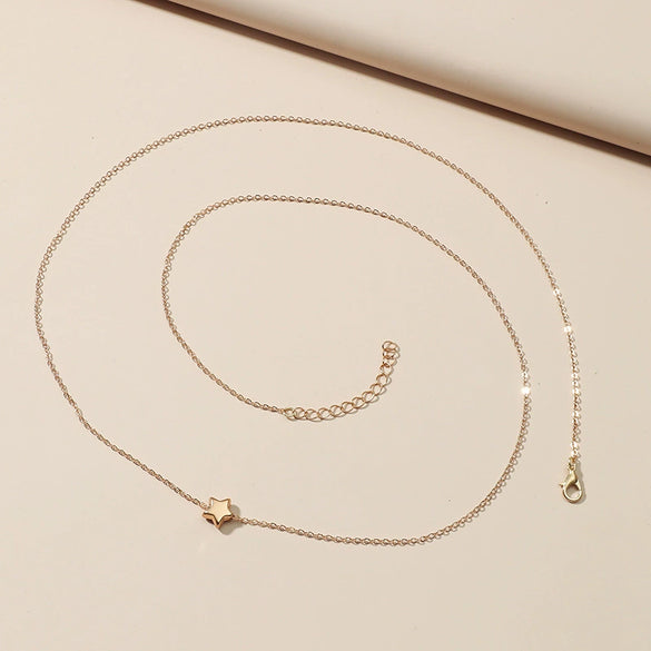 Alloy Fivepointed Star Electroplated Waist Chain Fashion Trend Cold Style Simple And Personal