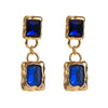 Alloy Flamingo Diamondencrusted Earrings With S925 Silver Needle Square Multilayer Design For Women