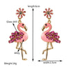 Alloy Flamingo Diamondencrusted Earrings With S925 Silver Needle Square Multilayer Design For Women