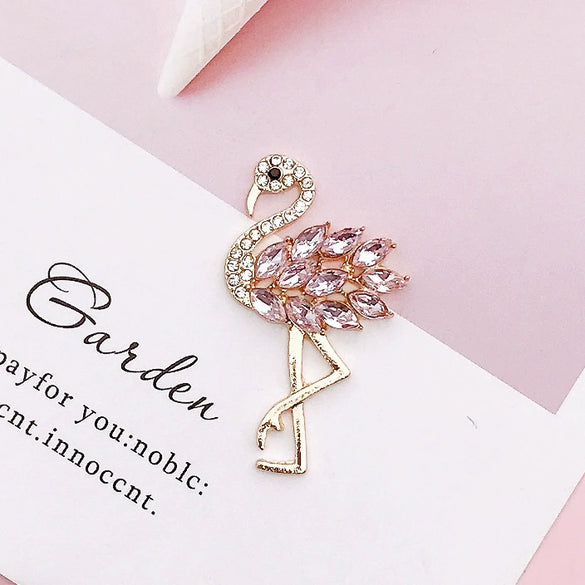 Alloy Flamingo Mobile Phone Shell And Clothing Accessories Electroplating For Women