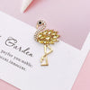 Alloy Flamingo Mobile Phone Shell And Clothing Accessories Electroplating For Women