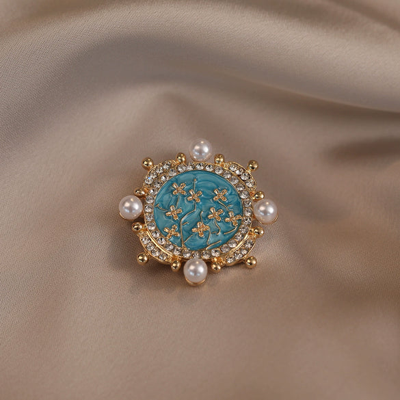 Alloy Flower Antirunning Brooch Electroplating Minimalist Women's Accessories