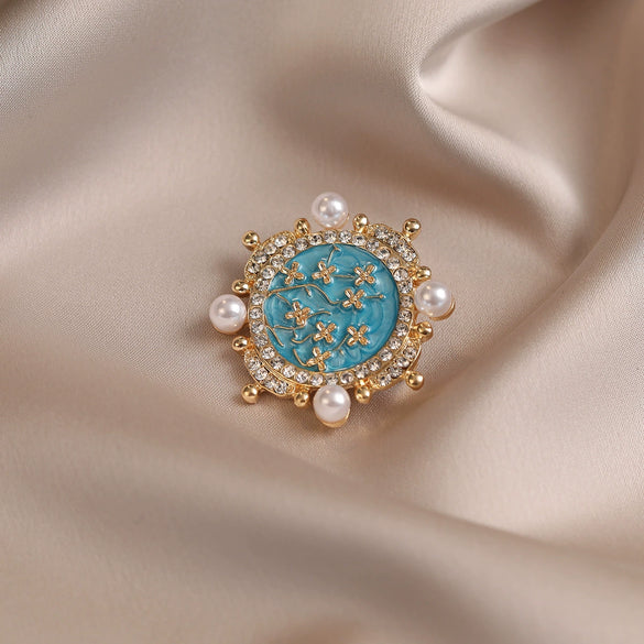 Alloy Flower Antirunning Brooch Electroplating Minimalist Women's Accessories