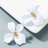 Alloy Flower Baking Paint Small Fresh Exaggerated Elegant Women's Earrings