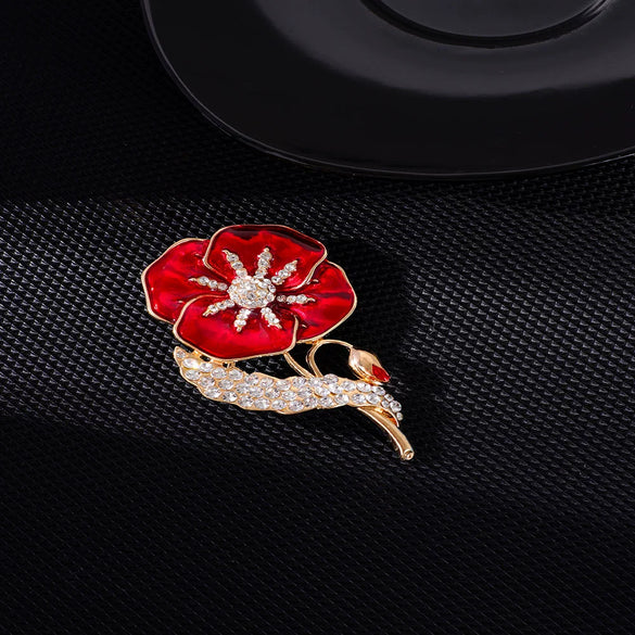 Alloy Flower Brooch Highend Electroplated Clothes Accessories