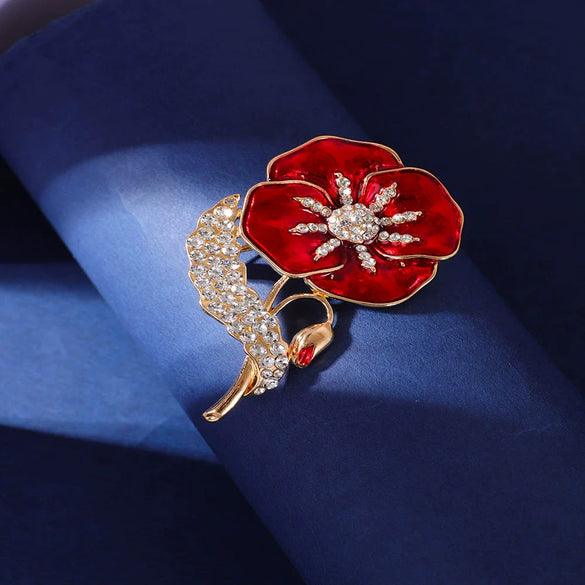 Alloy Flower Brooch Highend Electroplated Clothes Accessories