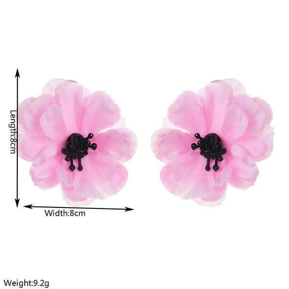 Alloy Flower Crystal Women's Earrings