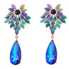 Alloy Flower Diamond Dropshaped Earrings For Women