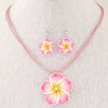 Alloy Flower Electroplated Jewelry Set Necklace And Earrings