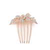 Alloy Flower Hair Comb Electroplated Simple Style Women's Hair Accessory