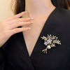 Alloy Flower Leaf Pearl Women's Brooch Electroplating Natural Style