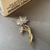 Alloy Flower Lotus Women's Brooch With Electroplating Design