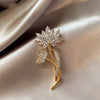 Alloy Flower Lotus Women's Brooch With Electroplating Design