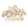 Alloy Flower Pattern Electroplated Hair Comb And Headband Hair Accessories For Women