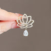 Alloy Flower Pattern Electroplated Women's Antique Lotus Antiexposure Brooch Fashion Elegant Allmatch Pin Fixed Clothes Corsage Accessories