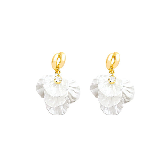 Alloy Flower Pattern Electroplated Women's Retro Exaggerated Earrings
