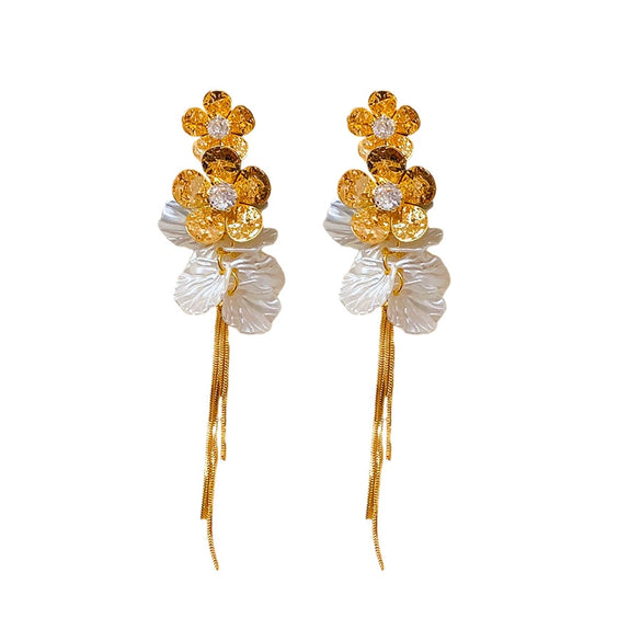 Alloy Flower Pattern Electroplating Exaggerated Women's Earrings