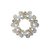 Alloy Flower Patterned Diamondencrusted Electroplated Brooch Knot Buckle For Women And Unisex Dualpurpose Antislip Pin
