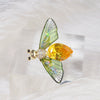 Alloy Flower Patterned Natural Style Ladies' Bee Firefly Brooch With Electroplating Treatment For Suit Accessories