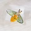 Alloy Flower Patterned Natural Style Ladies' Bee Firefly Brooch With Electroplating Treatment For Suit Accessories
