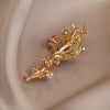 Alloy Flower Pearl Branch Brooch Electroplating For Women Luxury Minimalist Jewelry