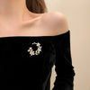 Alloy Flower Pearl Women's Brooch Electroplated Luxury Elegant Niche Design Suit Coat Accessories