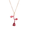 Alloy Flower Pendant Clavicle Necklace With Electroplating And Cross Chain Style For Ladies