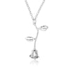 Alloy Flower Pendant Clavicle Necklace With Electroplating And Cross Chain Style For Ladies