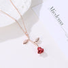 Alloy Flower Pendant Clavicle Necklace With Electroplating And Cross Chain Style For Ladies