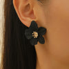 Alloy Flower Pendant Necklace And Earrings For Women Electroplated