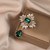 Alloy Flower Petal Retro Tassel Brooch For Women Electroplated Minimalist Design