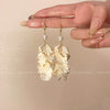 Alloy Flower Petal Tassel Pearl Electroplated Women's Earrings