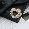 Alloy Flower Retro Brooch Diamondencrusted Electroplated Women's Clothing Accessories