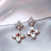 Alloy Flower Retro Electroplated Women's Earrings