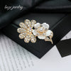 Alloy Flower Rhinestone Electroplated Brooch Pastoral Style