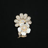 Alloy Flower Rhinestone Electroplated Brooch Pastoral Style